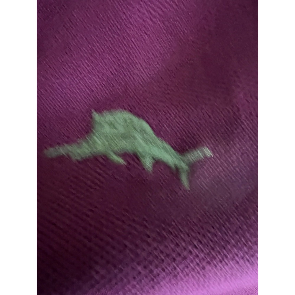 Tommy Bahama Island Zone Men's XL Polo Shirt Long Sleeve Purple Supima Vacation - Picture 3 of 10